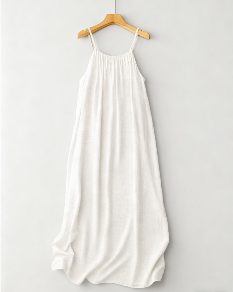 🏖️💕ÜBER 20.000 VERKAUFT!⚡Lässiges, rückenfreies Maxikleid mit Spaghettiträgern für Damen🌟🌊