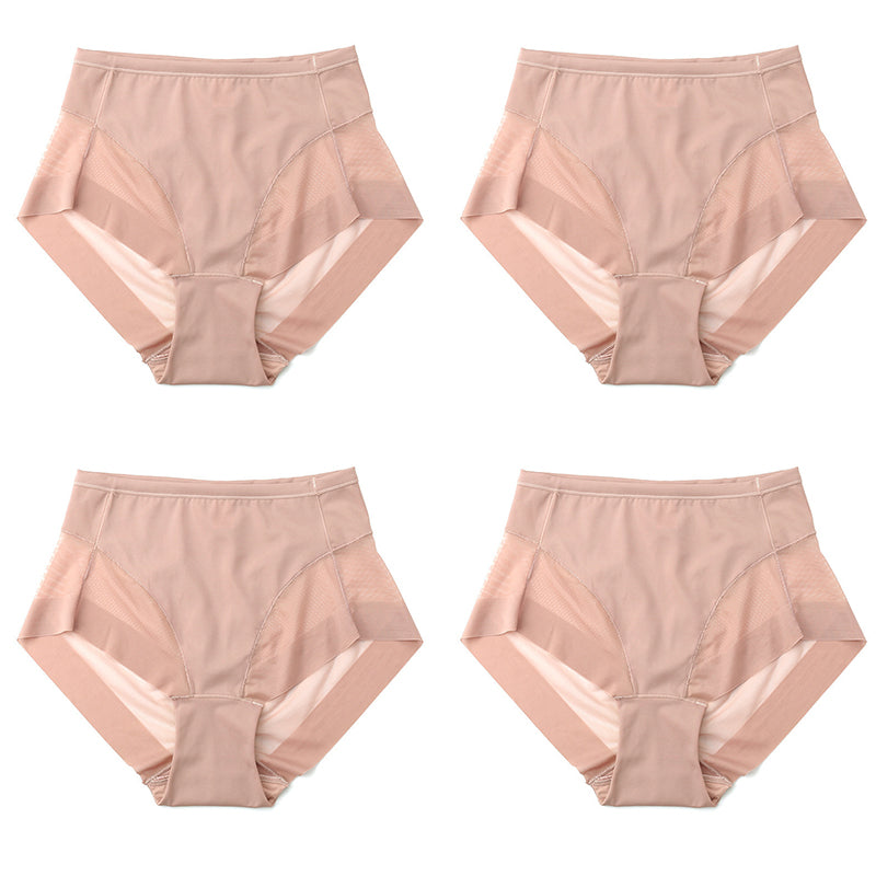 🎁 (4 Stück) 1 kaufen, 3 gratis dazu ⏳Nahtlose formende High-Waist-Slips aus Eisseide
