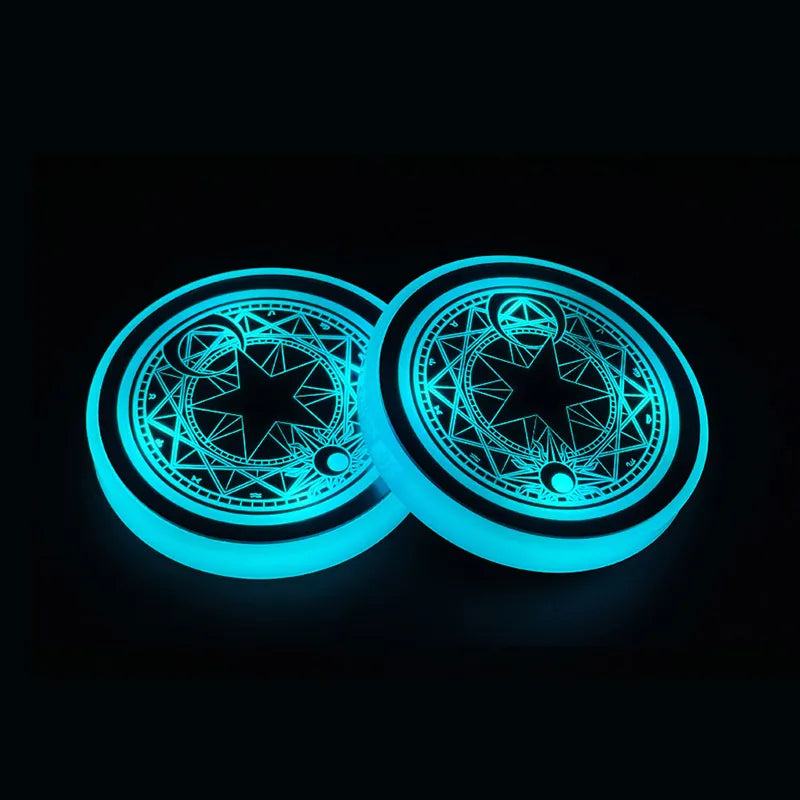 Heißer Sale 🎁50% RABATT 🎁7-farbige LED-Auto-Logo-Becherhalter mit Beleuchtung (1 Paar)