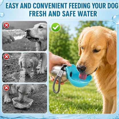 2 in 1 Portable Dog Water Bottle for Dogs