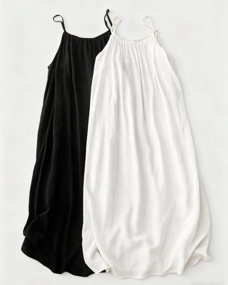 🏖️💕ÜBER 20.000 VERKAUFT!⚡Lässiges, rückenfreies Maxikleid mit Spaghettiträgern für Damen🌟🌊