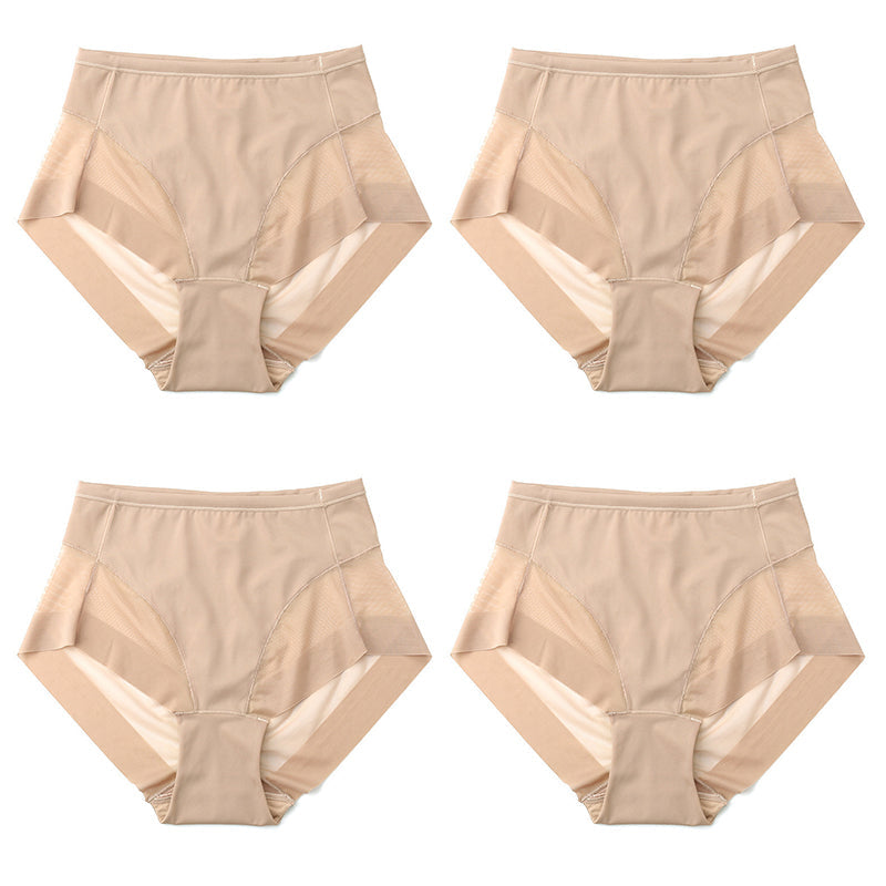 🎁 (4 Stück) 1 kaufen, 3 gratis dazu ⏳Nahtlose formende High-Waist-Slips aus Eisseide