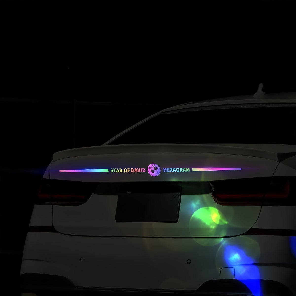 Bunte Auto-Logo-Aufkleber, farbwechselnde reflektierende Auto-Laseraufkleber, personalisierte Aufkleber für A-Säule, Autotür und Motorhaube.