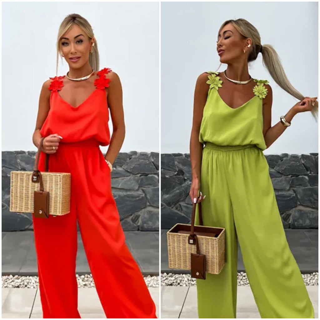 🔥Women's Sleeveless Wide Leg Jumpsuit