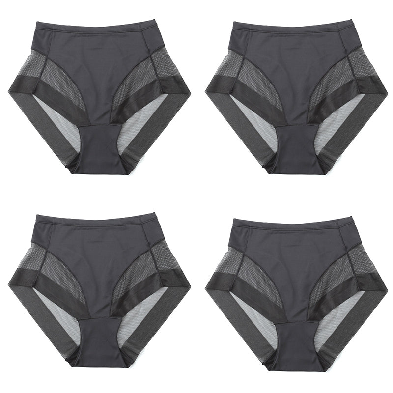 🎁 (4 Stück) 1 kaufen, 3 gratis dazu ⏳Nahtlose formende High-Waist-Slips aus Eisseide