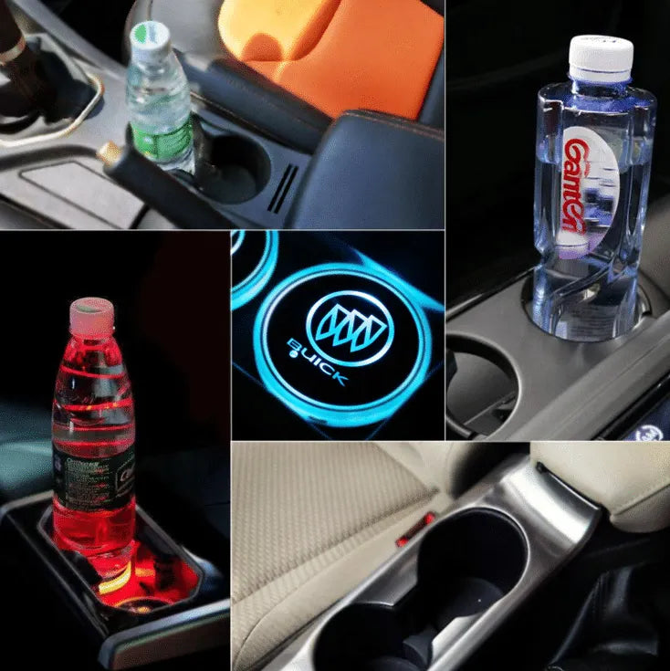 Heißer Sale 🎁50% RABATT 🎁7-farbige LED-Auto-Logo-Becherhalter mit Beleuchtung (1 Paar)
