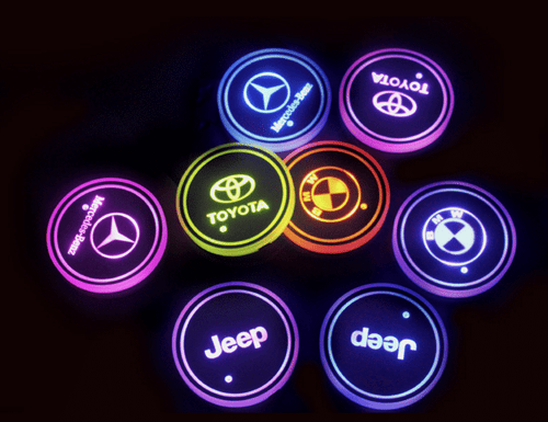 Hot Sale 🎁50% OFF 🎁7 Colors Led Car Logo Cup Lights up Holder(1 pair)