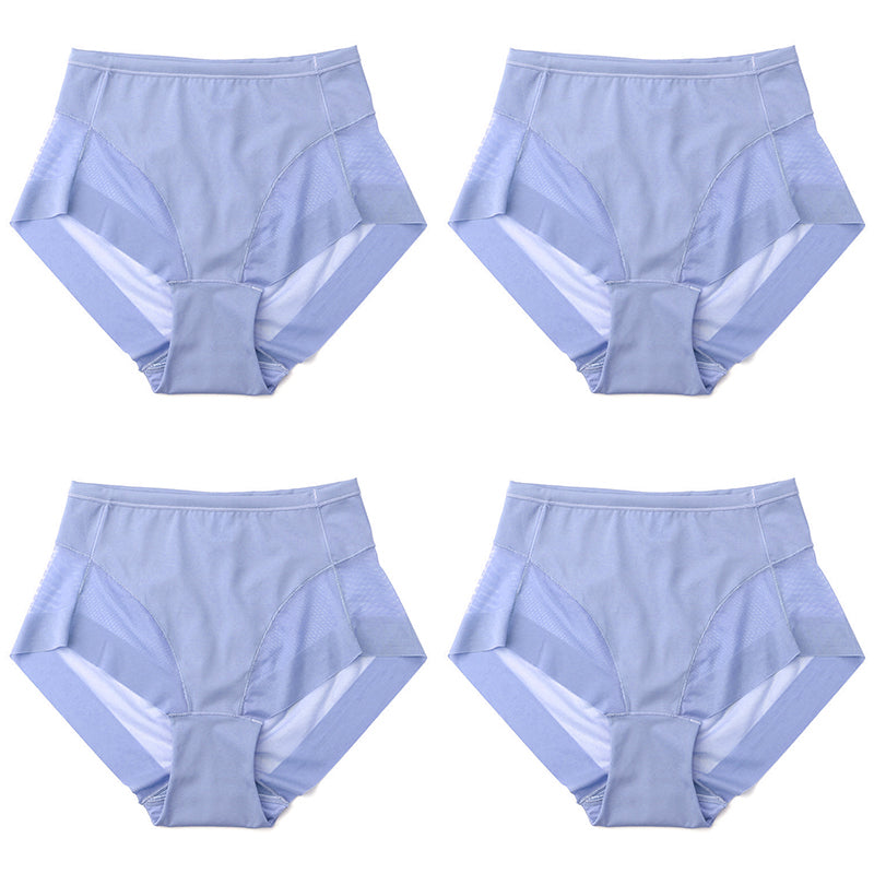 🎁 (4 Stück) 1 kaufen, 3 gratis dazu ⏳Nahtlose formende High-Waist-Slips aus Eisseide