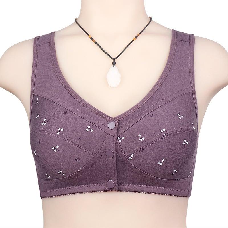 🔥1 kaufen, 3 erhalten (3er-Pack)🔥Design-Baumwoll-BH mit Vorderverschluss für Senioren – KOSTENLOSER VERSAND