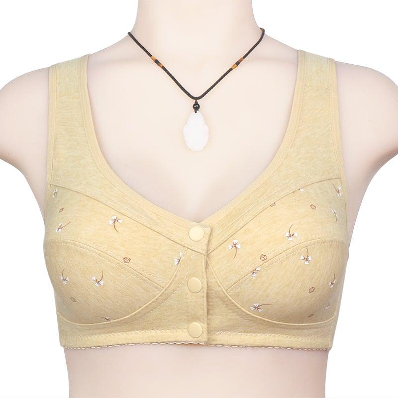 🔥1 kaufen, 3 erhalten (3er-Pack)🔥Design-Baumwoll-BH mit Vorderverschluss für Senioren – KOSTENLOSER VERSAND