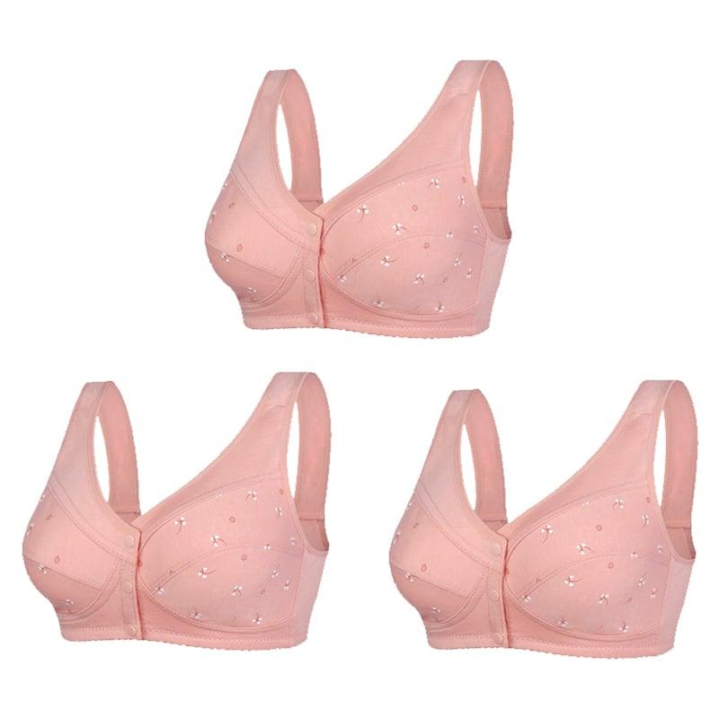 🔥1 kaufen, 3 erhalten (3er-Pack)🔥Design-Baumwoll-BH mit Vorderverschluss für Senioren – KOSTENLOSER VERSAND