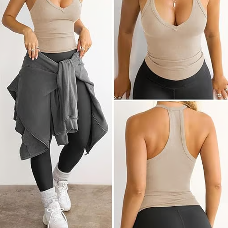 ✨ Müheloser Stil, alltäglicher Komfort – Tanktop mit tiefem V-Ausschnitt ✨