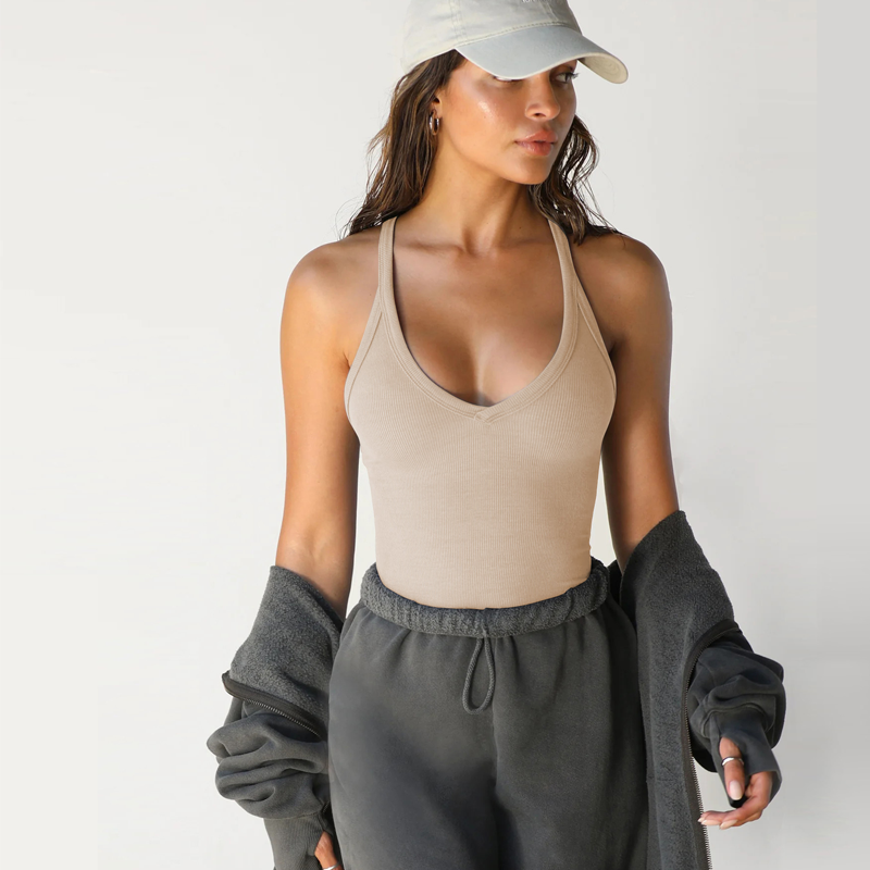 ✨ Müheloser Stil, alltäglicher Komfort – Tanktop mit tiefem V-Ausschnitt ✨