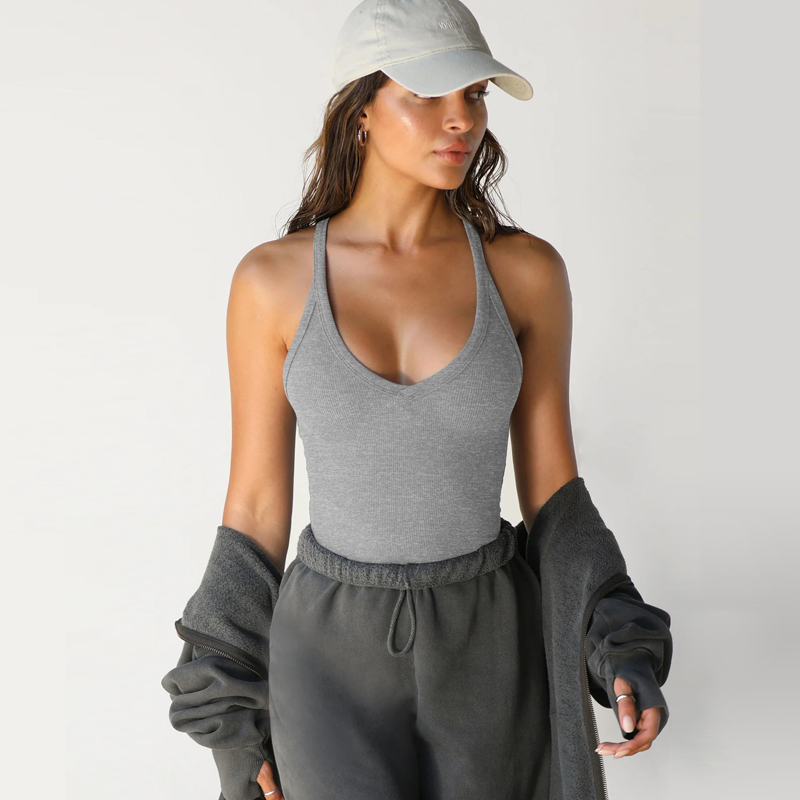 ✨ Müheloser Stil, alltäglicher Komfort – Tanktop mit tiefem V-Ausschnitt ✨