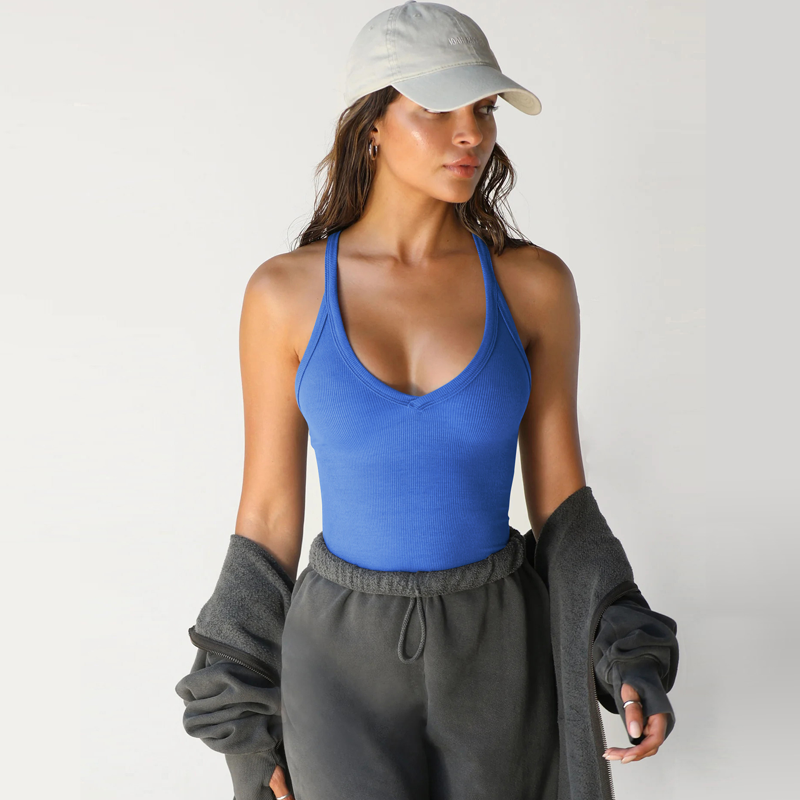 ✨ Müheloser Stil, alltäglicher Komfort – Tanktop mit tiefem V-Ausschnitt ✨