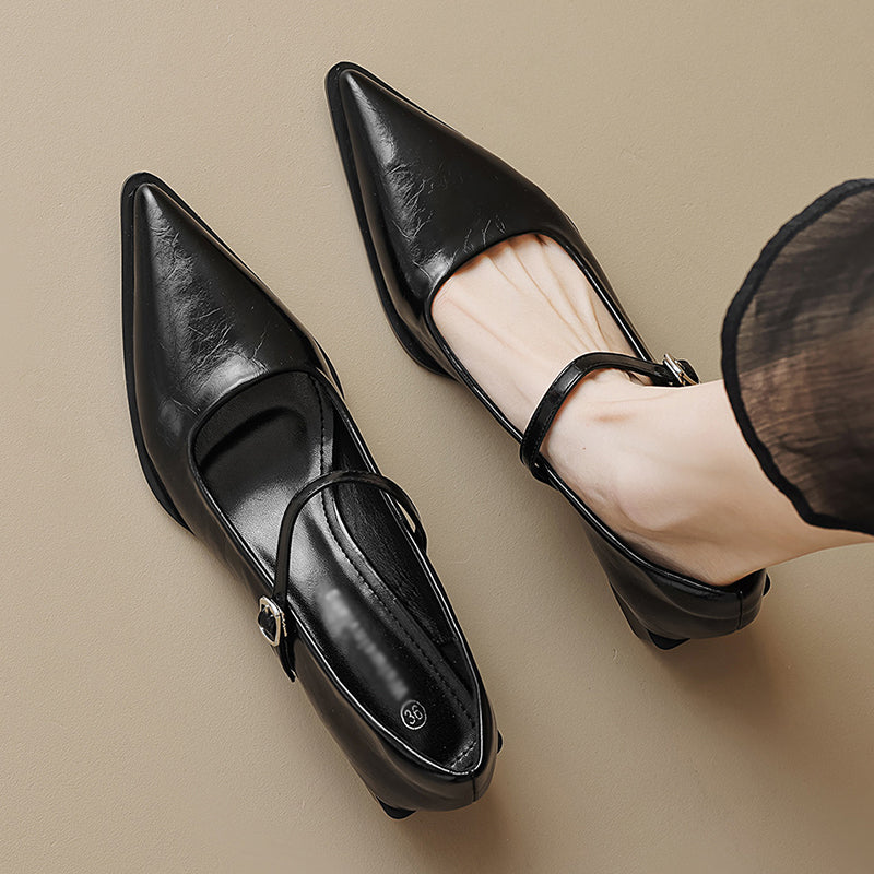 Elegante Damen-Sandalen mit spitzer Zehenpartie und Blockabsatz