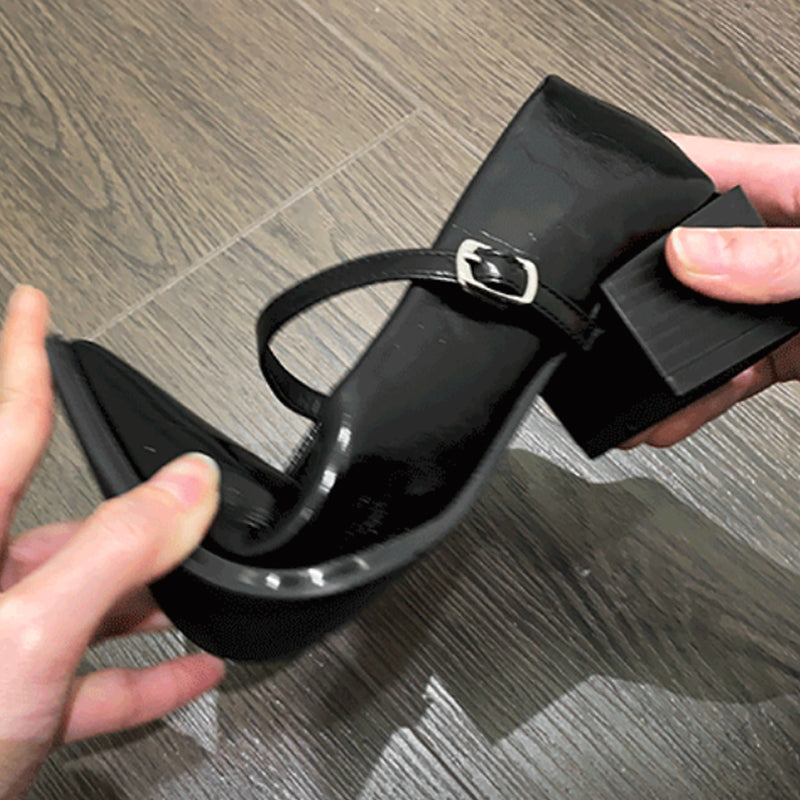 Elegante Damen-Sandalen mit spitzer Zehenpartie und Blockabsatz