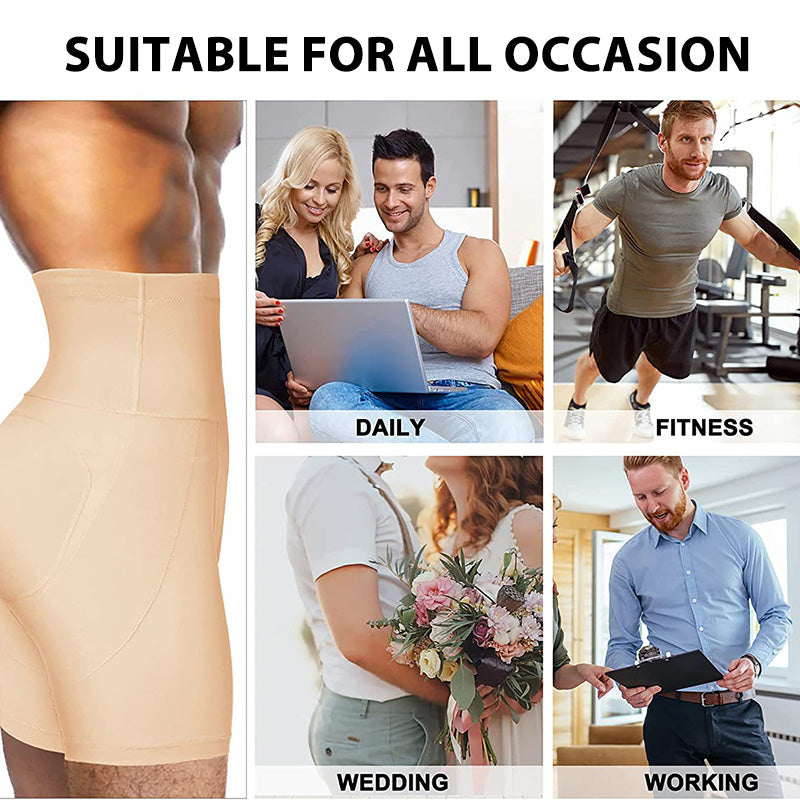 🔥Bauchweg-Shapewear mit Po-Lift für Herren mit hohem Bund