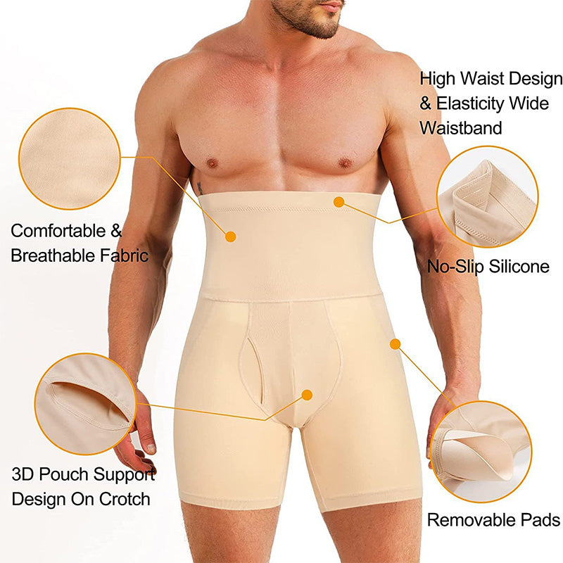 🔥Bauchweg-Shapewear mit Po-Lift für Herren mit hohem Bund