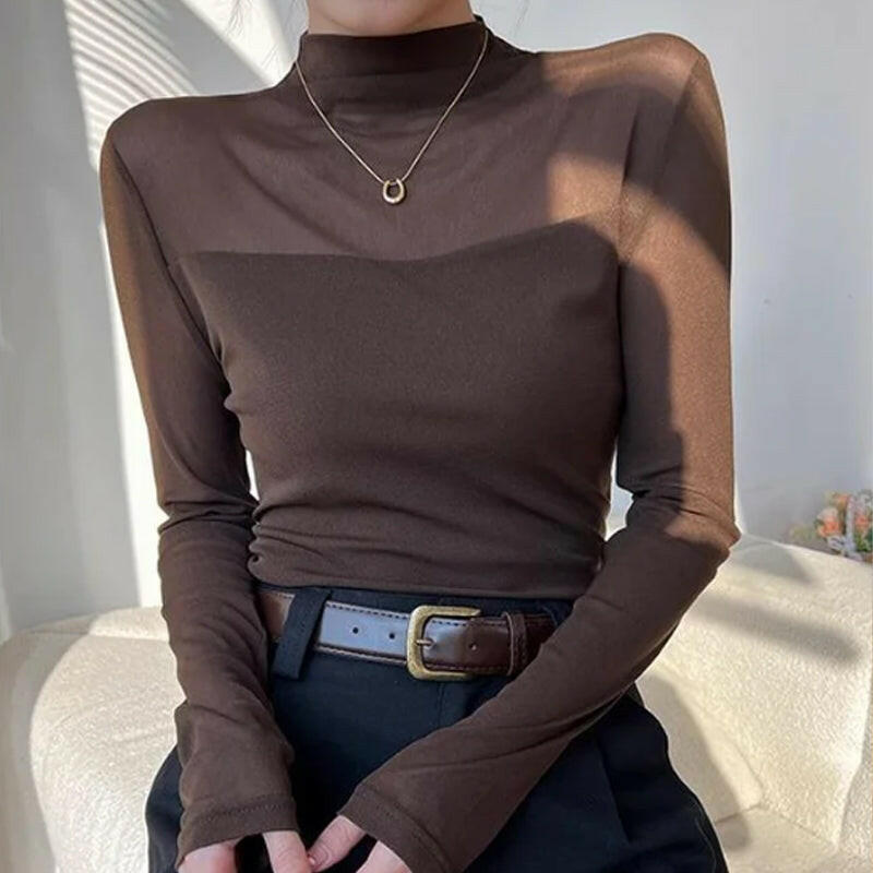 💃 Letzter Tag im Sale -50% RABATT🎉 Damen-Oberteil mit Glitzer, transparentem Mesh, langen Ärmeln und Raffung