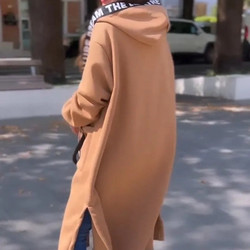 Langes Kapuzensweatshirt für Damen