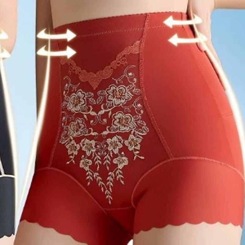 Bestickter Damen-Slip mit hoher Taille und Bauch-weg-Effekt