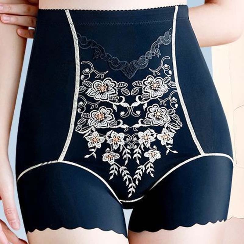 Bestickter Damen-Slip mit hoher Taille und Bauch-weg-Effekt
