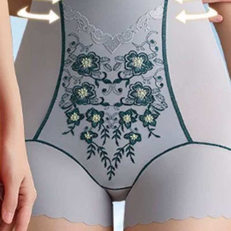 Bestickter Damen-Slip mit hoher Taille und Bauch-weg-Effekt