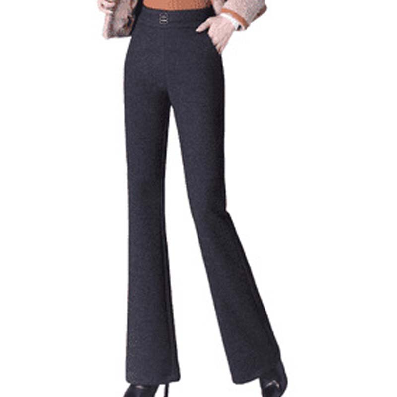 Damenhose mit hoher Taille und leicht ausgestelltem Bein