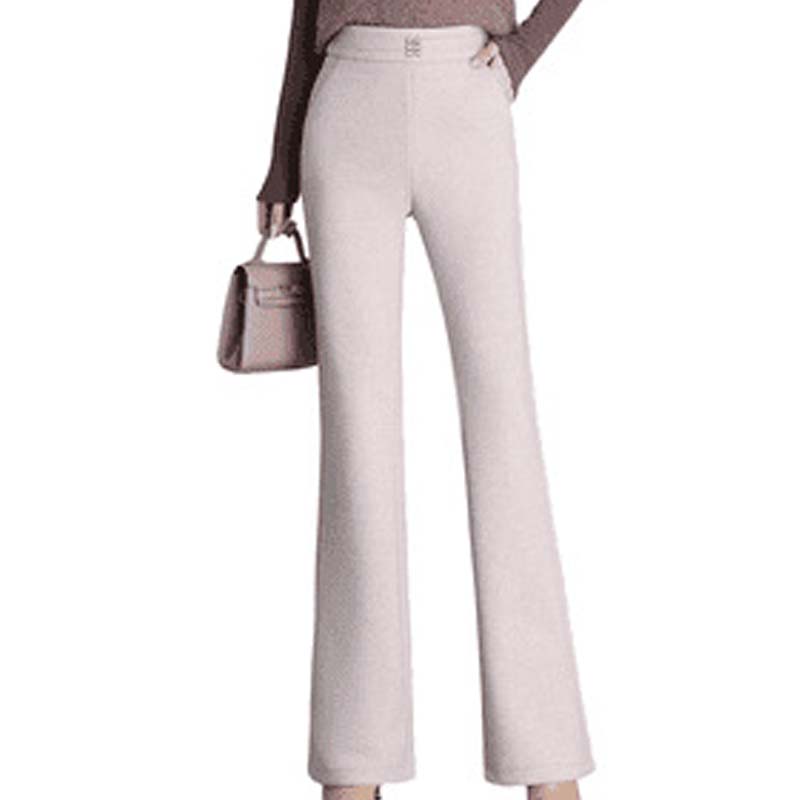 Damenhose mit hoher Taille und leicht ausgestelltem Bein