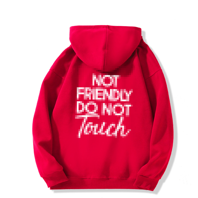 🎁Neuheiten 2026 50% RABATT💥"Not Friendly Do Not Touch"-Print-Hoodies🖤