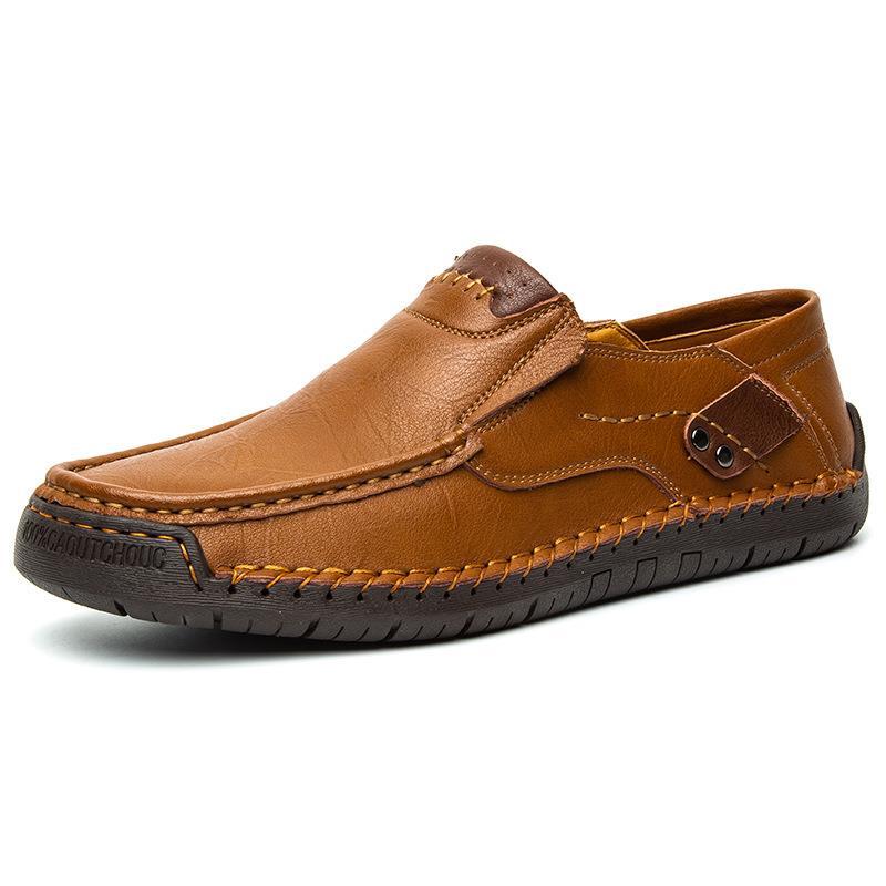 💎 60 % RABATT! 💎 Klassische Herren-Slipper aus Leder – Erstklassiges Kalbsleder, ganztägiger Tragekomfort & müheloser Stil
