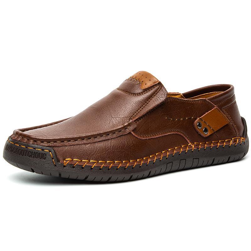 💎 60 % RABATT! 💎 Klassische Herren-Slipper aus Leder – Erstklassiges Kalbsleder, ganztägiger Tragekomfort & müheloser Stil