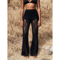 👖 51 % RABATT! 🌞 Elegante ausgestellte Spitzenhose mit High-Waist-Design