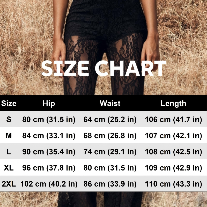 👖 51 % RABATT! 🌞 Elegante ausgestellte Spitzenhose mit High-Waist-Design