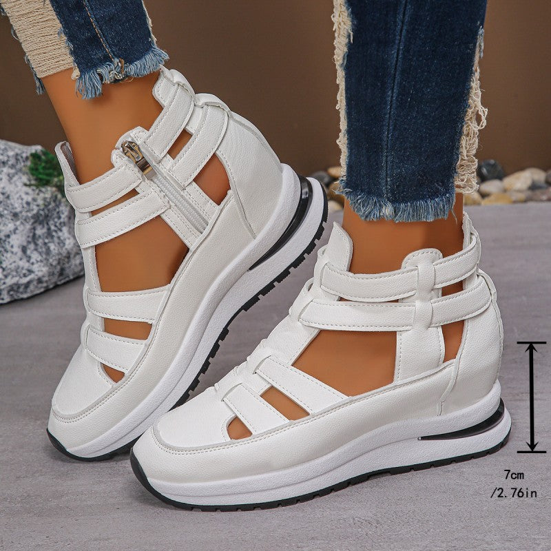 ⏳Zeitlich begrenztes Angebot⏰Atmungsaktive Damen-Keilsandalen mit seitlichem Reißverschluss