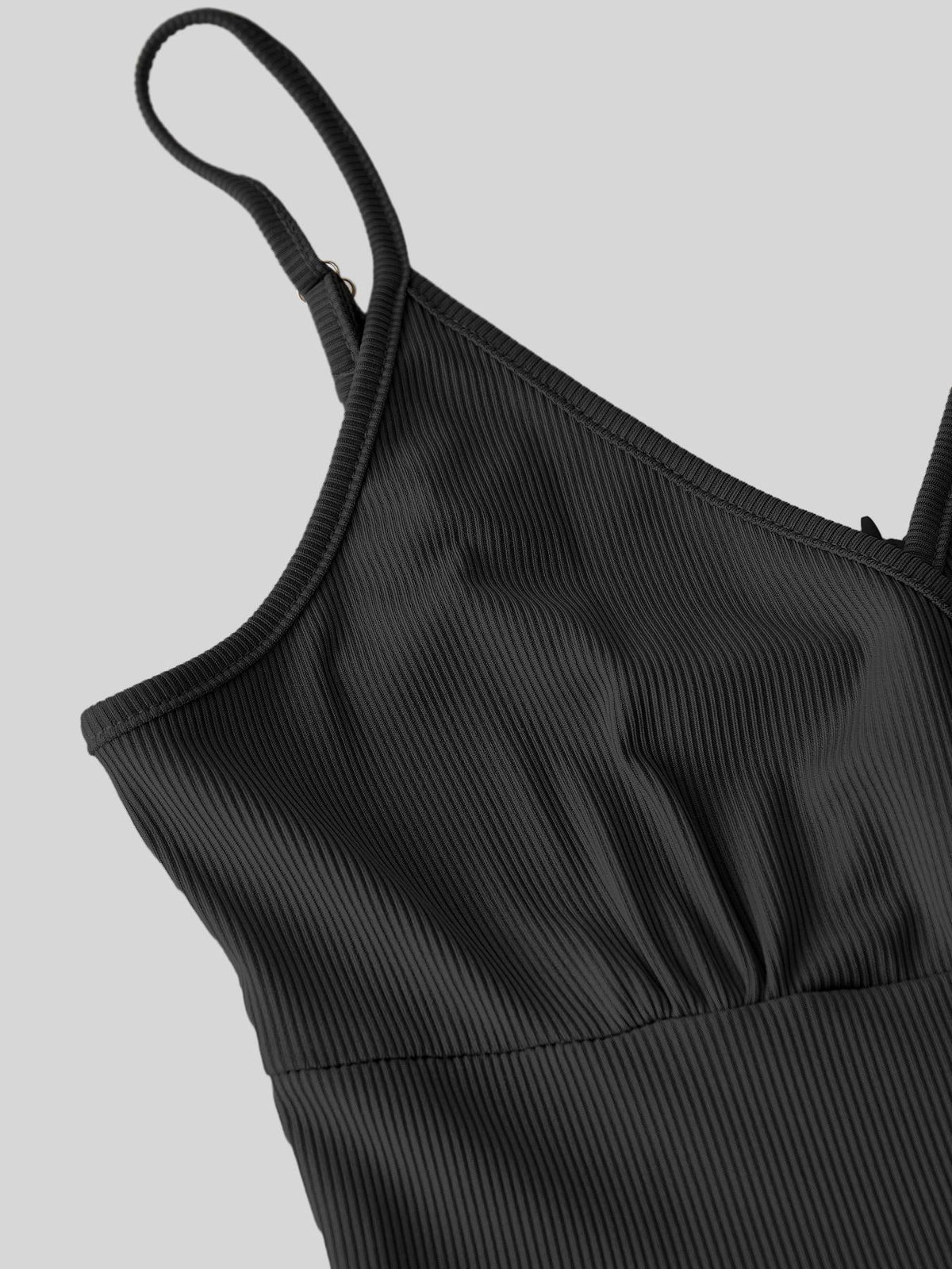 Zweiteiliges Set für Damen: Spitzenoberteil und Jumpsuit mit Taschen
